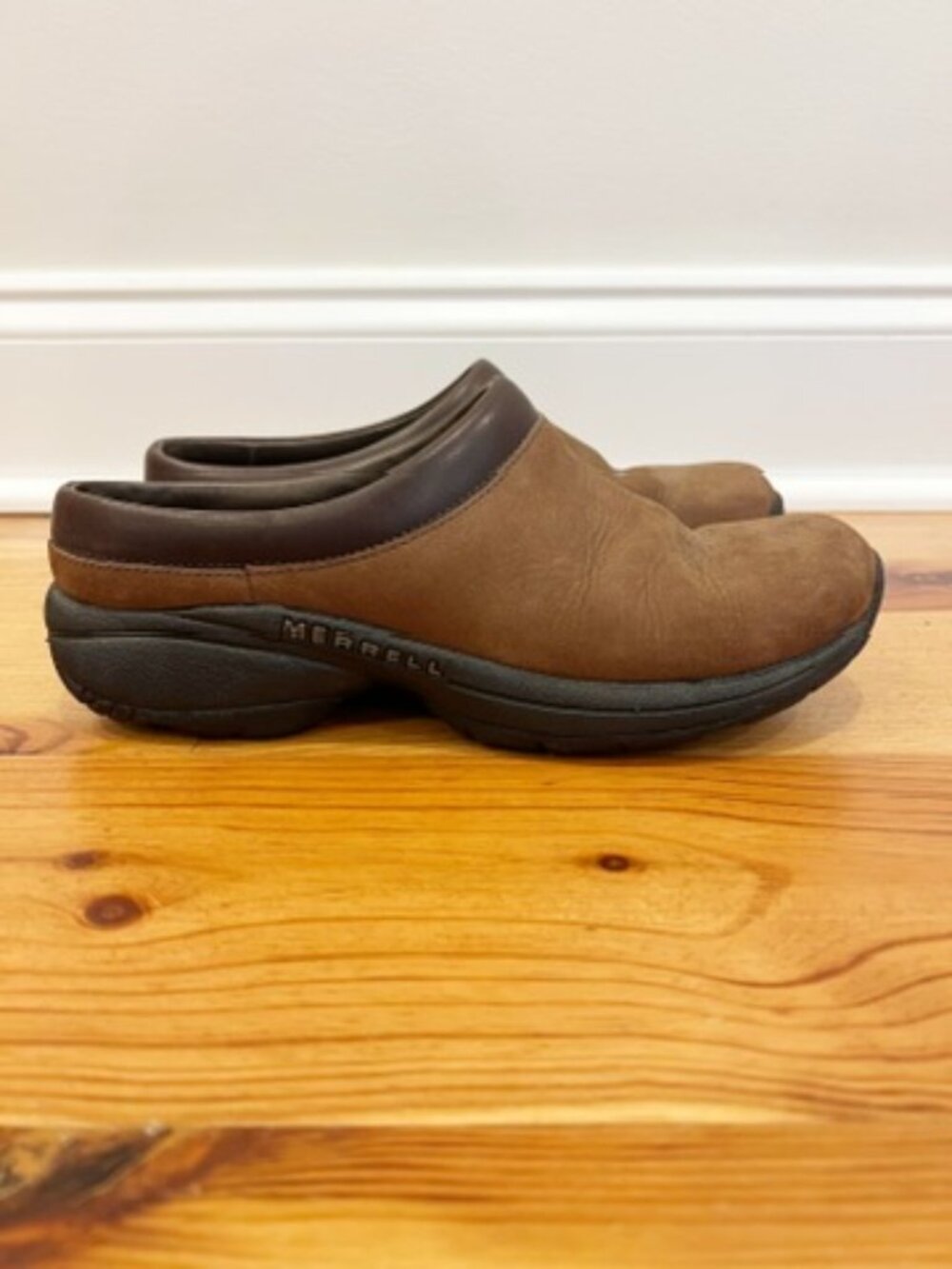 Merrell Jungle Primo Moc Shoes Womens 7.5 Brown Slip On Mule Slide Clogs Comfort